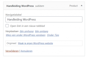Verschillende opties zullen nu zichtbaar worden, selecteer hier linkdoel en zet deze op aan. Linkdoel aanvinken